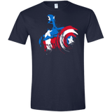 T-Shirts Navy / X-Small Captain Men's Semi-Fitted Softstyle