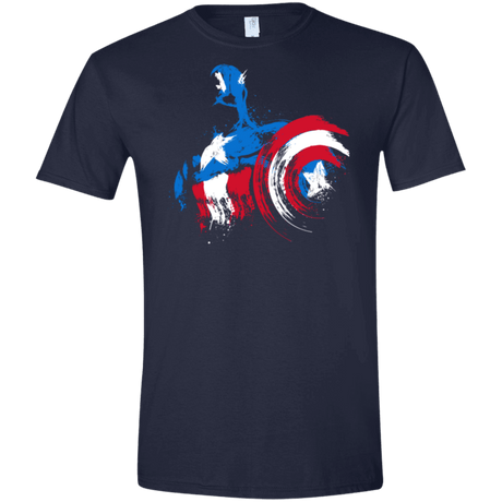 T-Shirts Navy / X-Small Captain Men's Semi-Fitted Softstyle