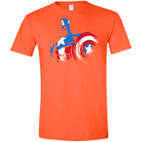 T-Shirts Orange / S Captain Men's Semi-Fitted Softstyle