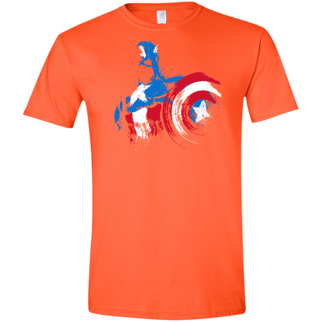 T-Shirts Orange / S Captain Men's Semi-Fitted Softstyle