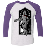 T-Shirts Heather White/Purple Rush / X-Small Captain Men's Triblend 3/4 Sleeve