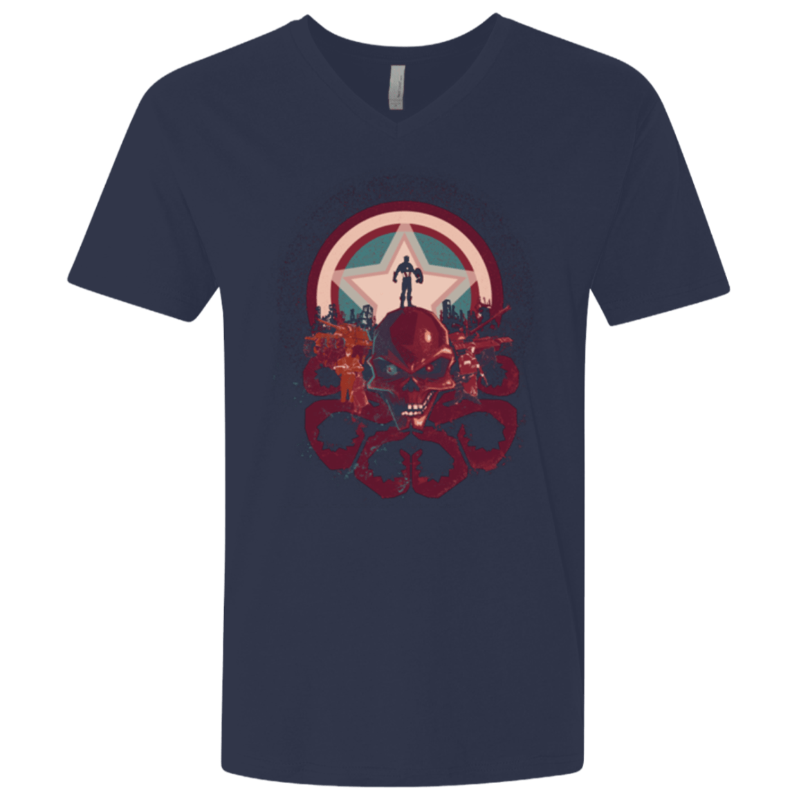 T-Shirts Midnight Navy / X-Small Captain Nightmare Men's Premium V-Neck