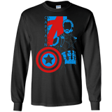 T-Shirts Black / S Captain Profile Men's Long Sleeve T-Shirt