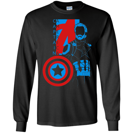 T-Shirts Black / S Captain Profile Men's Long Sleeve T-Shirt