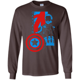 T-Shirts Dark Chocolate / S Captain Profile Men's Long Sleeve T-Shirt