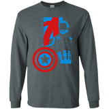 T-Shirts Dark Heather / S Captain Profile Men's Long Sleeve T-Shirt