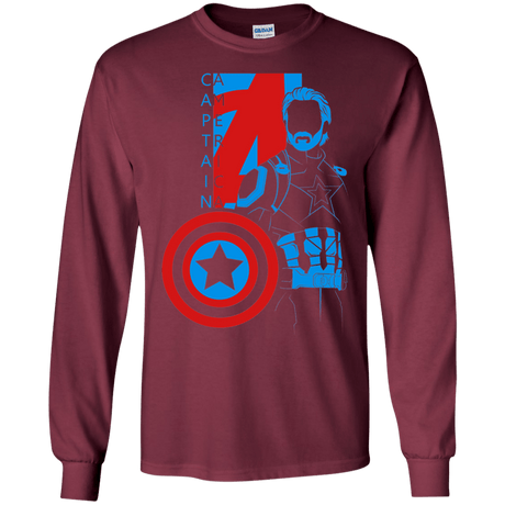 T-Shirts Maroon / S Captain Profile Men's Long Sleeve T-Shirt