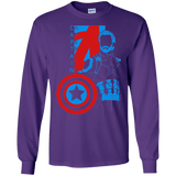 T-Shirts Purple / S Captain Profile Men's Long Sleeve T-Shirt