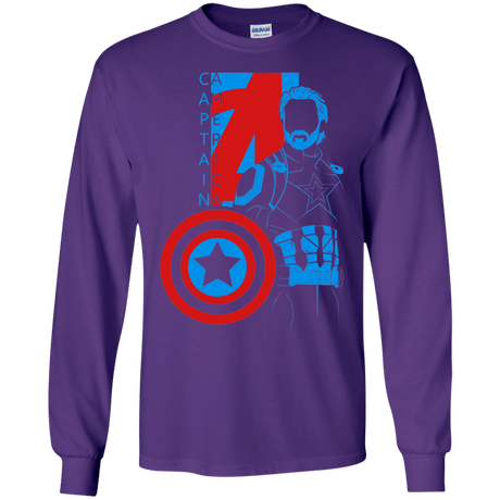 T-Shirts Purple / S Captain Profile Men's Long Sleeve T-Shirt