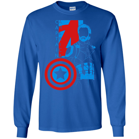 T-Shirts Royal / S Captain Profile Men's Long Sleeve T-Shirt