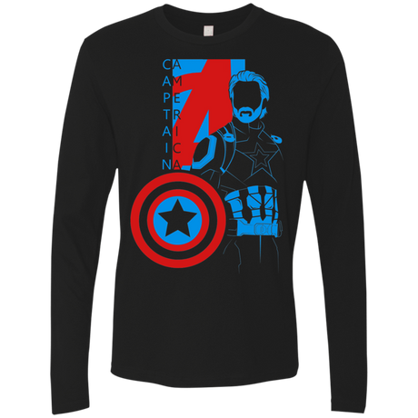 T-Shirts Black / S Captain Profile Men's Premium Long Sleeve