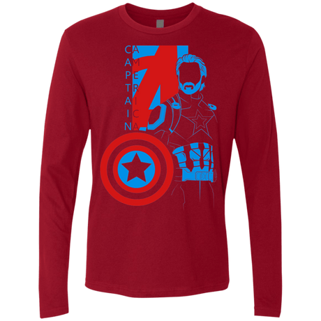T-Shirts Cardinal / S Captain Profile Men's Premium Long Sleeve