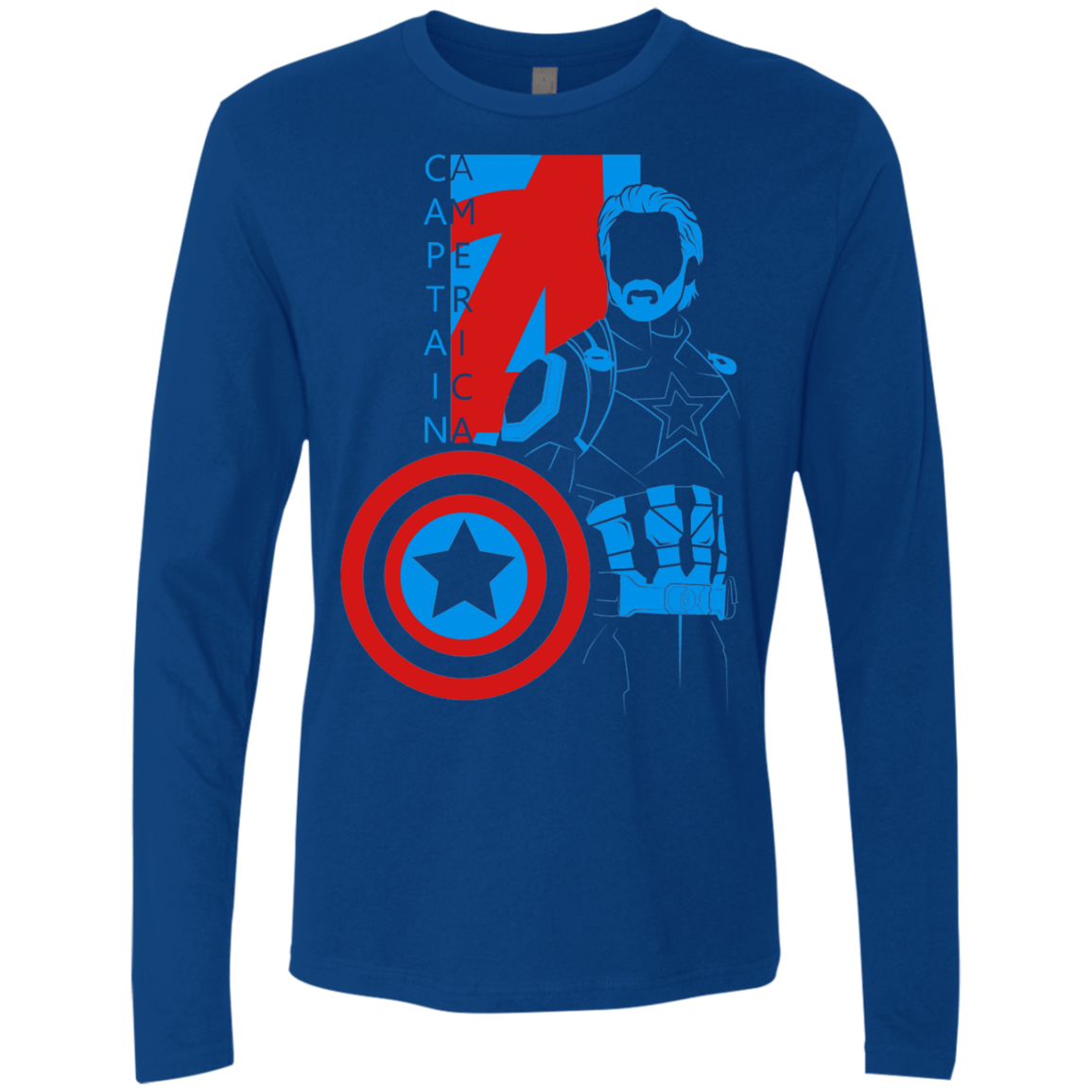 T-Shirts Royal / S Captain Profile Men's Premium Long Sleeve