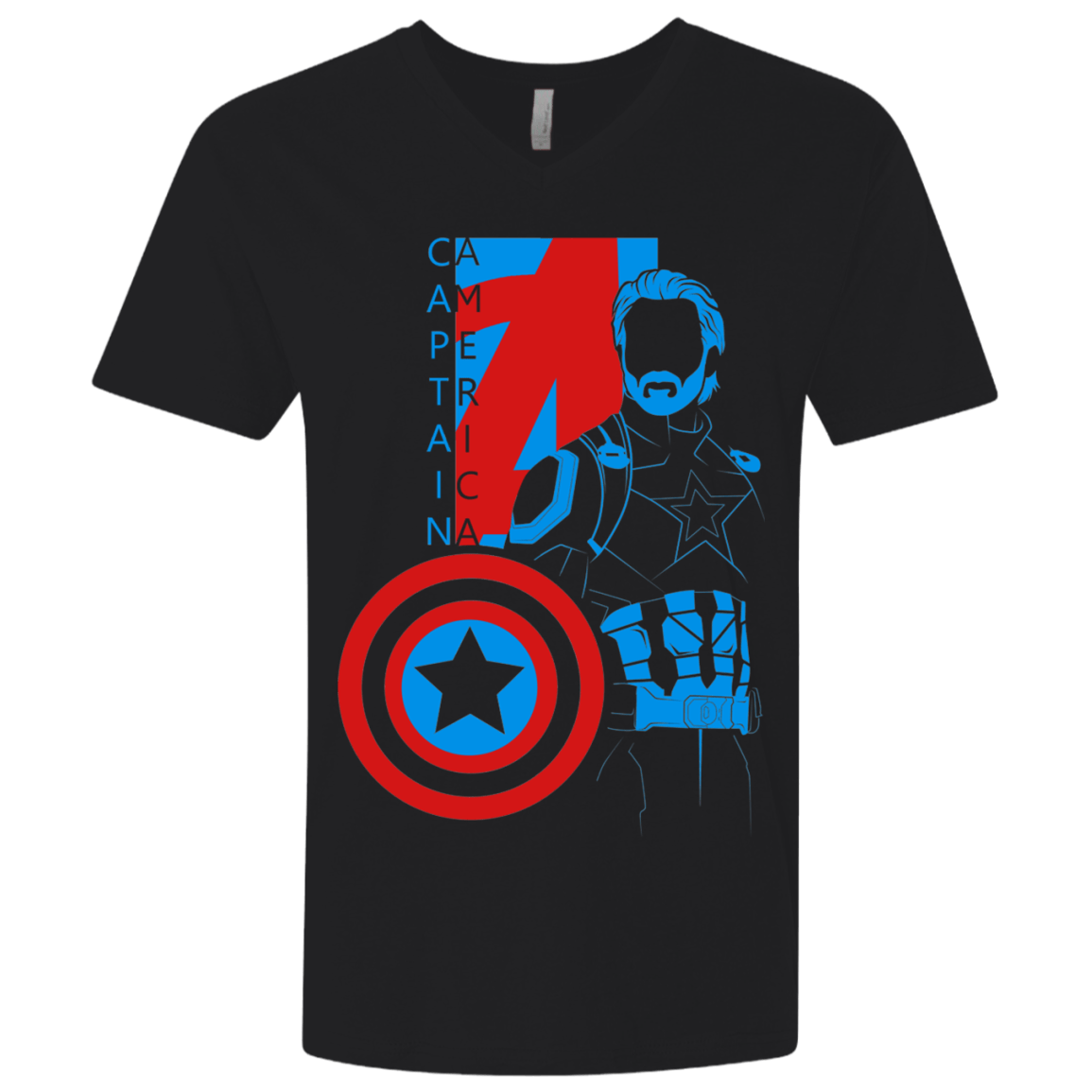 T-Shirts Black / X-Small Captain Profile Men's Premium V-Neck