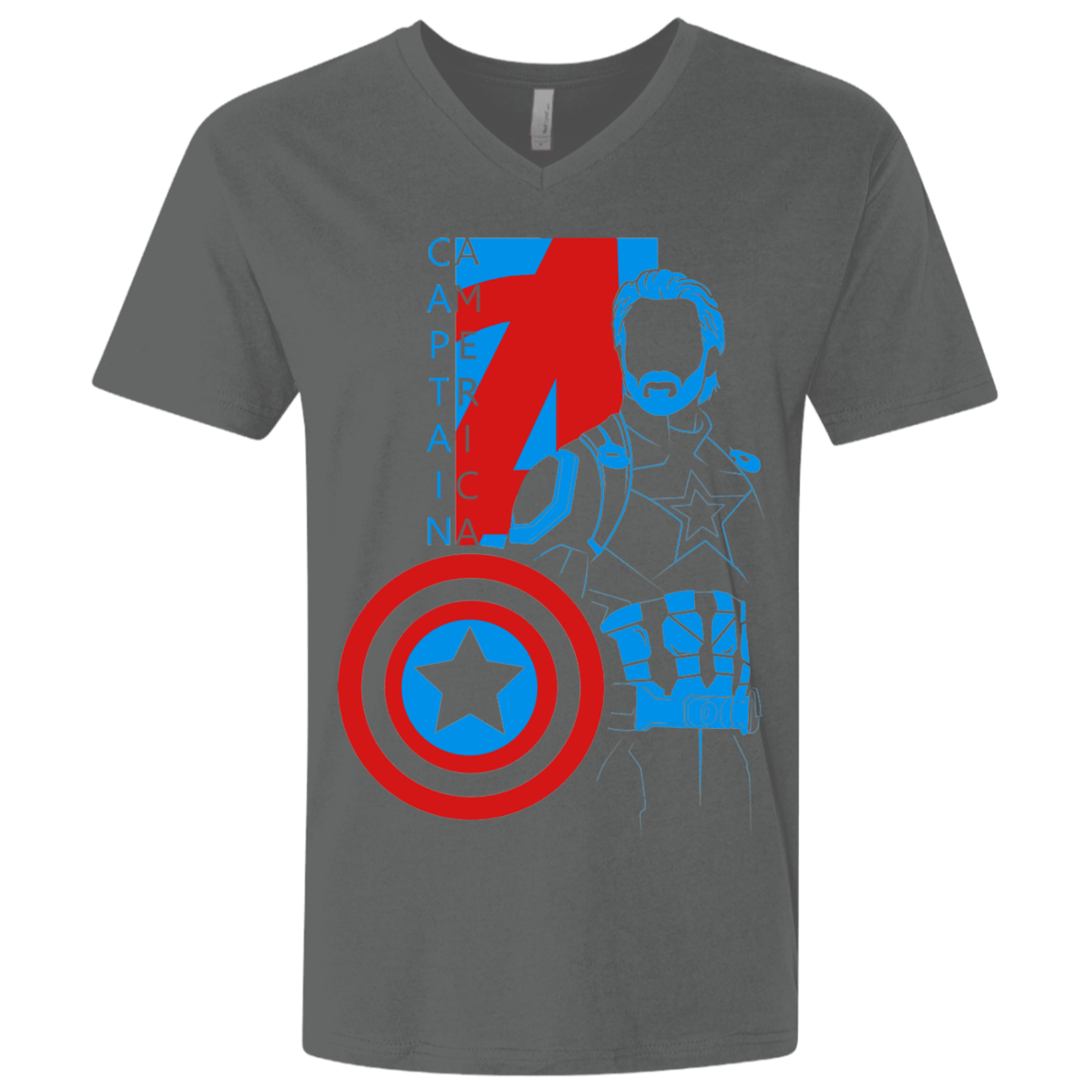 T-Shirts Heavy Metal / X-Small Captain Profile Men's Premium V-Neck