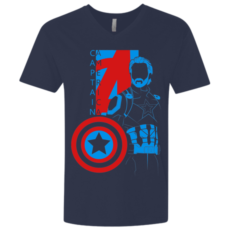 T-Shirts Midnight Navy / X-Small Captain Profile Men's Premium V-Neck