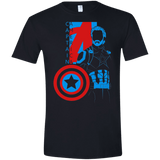 T-Shirts Black / X-Small Captain Profile Men's Semi-Fitted Softstyle