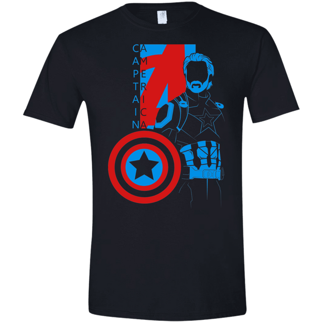 T-Shirts Black / X-Small Captain Profile Men's Semi-Fitted Softstyle