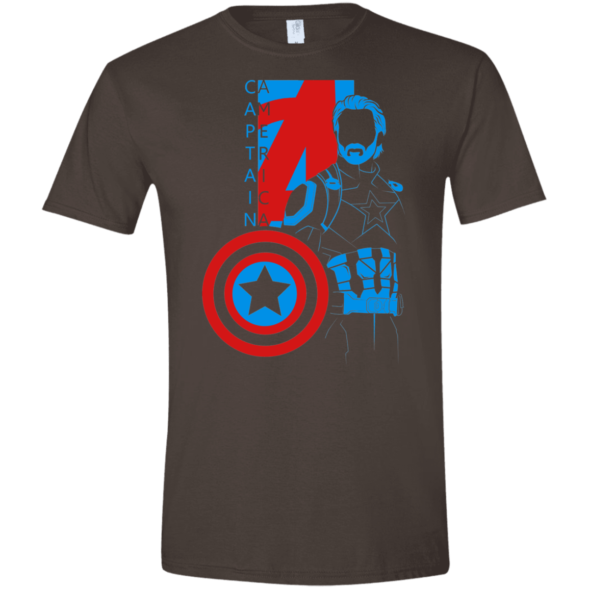 T-Shirts Dark Chocolate / S Captain Profile Men's Semi-Fitted Softstyle