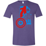 T-Shirts Heather Purple / S Captain Profile Men's Semi-Fitted Softstyle