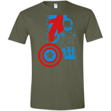 T-Shirts Military Green / S Captain Profile Men's Semi-Fitted Softstyle