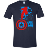 T-Shirts Navy / X-Small Captain Profile Men's Semi-Fitted Softstyle