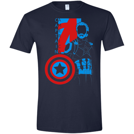 T-Shirts Navy / X-Small Captain Profile Men's Semi-Fitted Softstyle