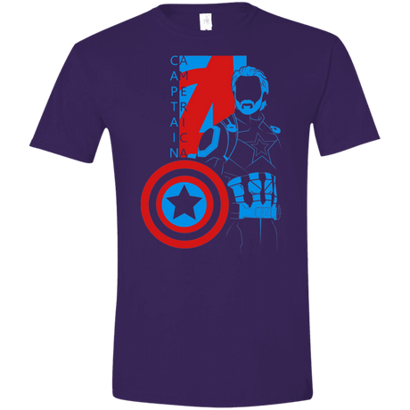 T-Shirts Purple / S Captain Profile Men's Semi-Fitted Softstyle