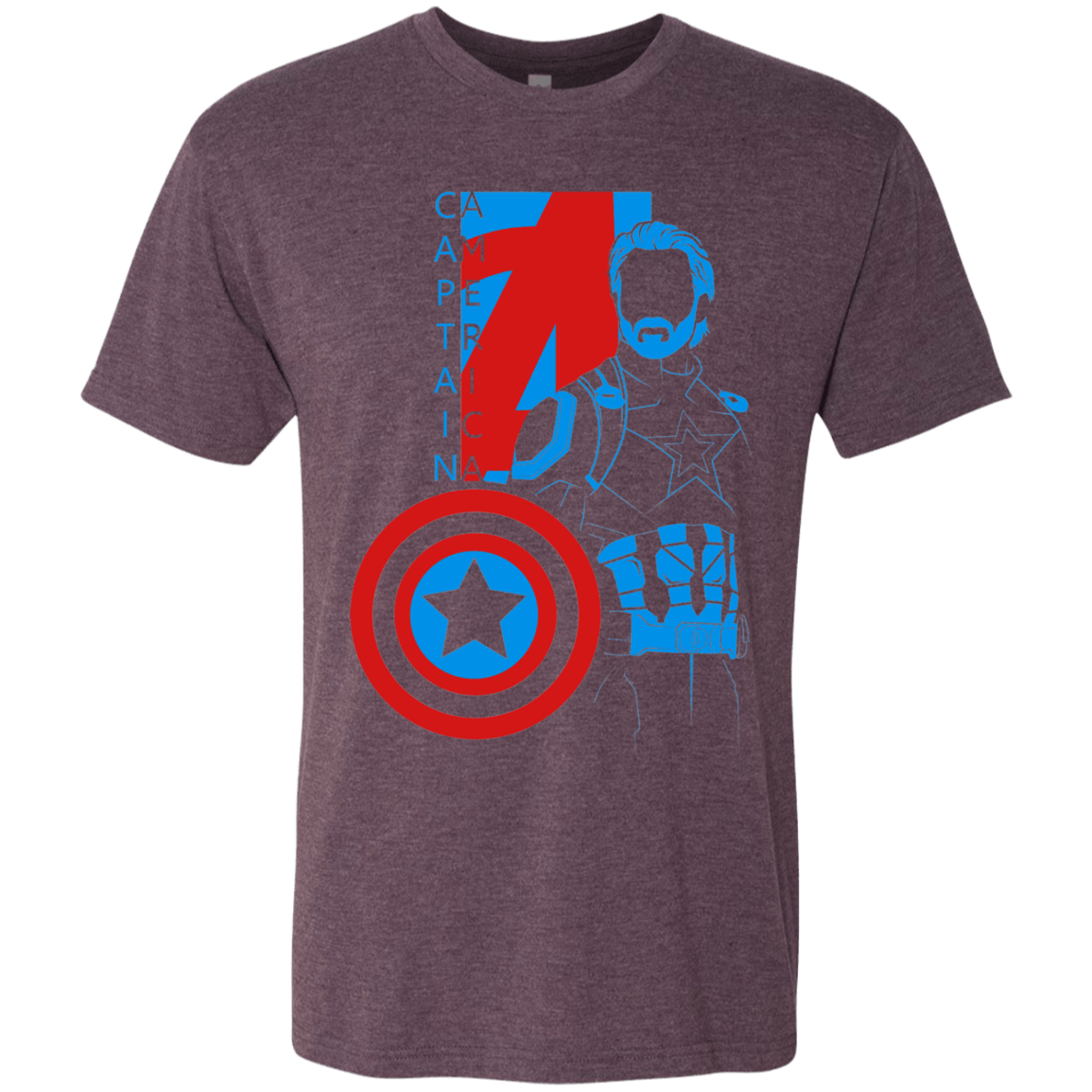 T-Shirts Vintage Purple / S Captain Profile Men's Triblend T-Shirt