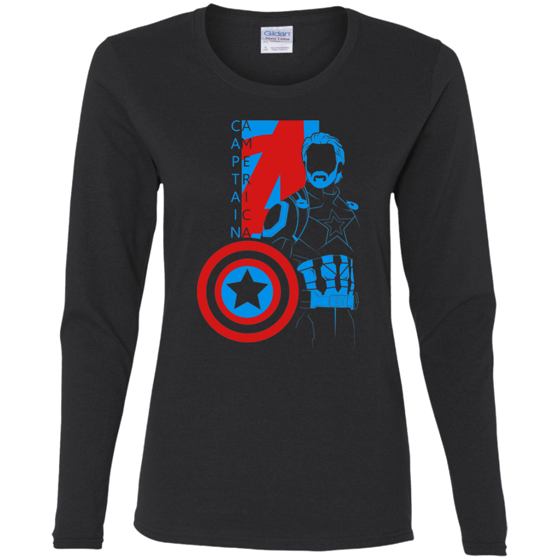 T-Shirts Black / S Captain Profile Women's Long Sleeve T-Shirt