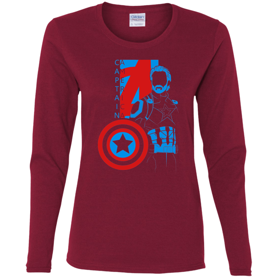 T-Shirts Cardinal / S Captain Profile Women's Long Sleeve T-Shirt