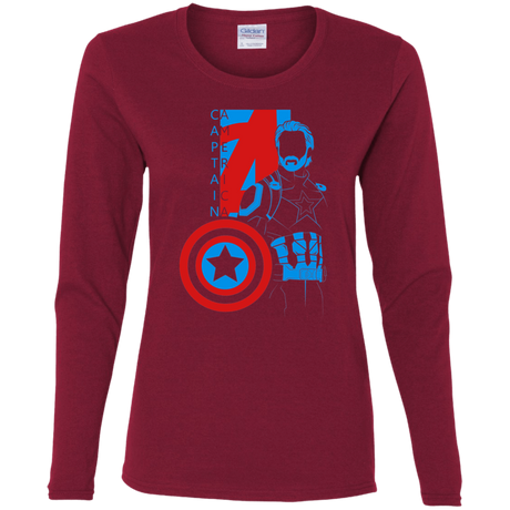 T-Shirts Cardinal / S Captain Profile Women's Long Sleeve T-Shirt