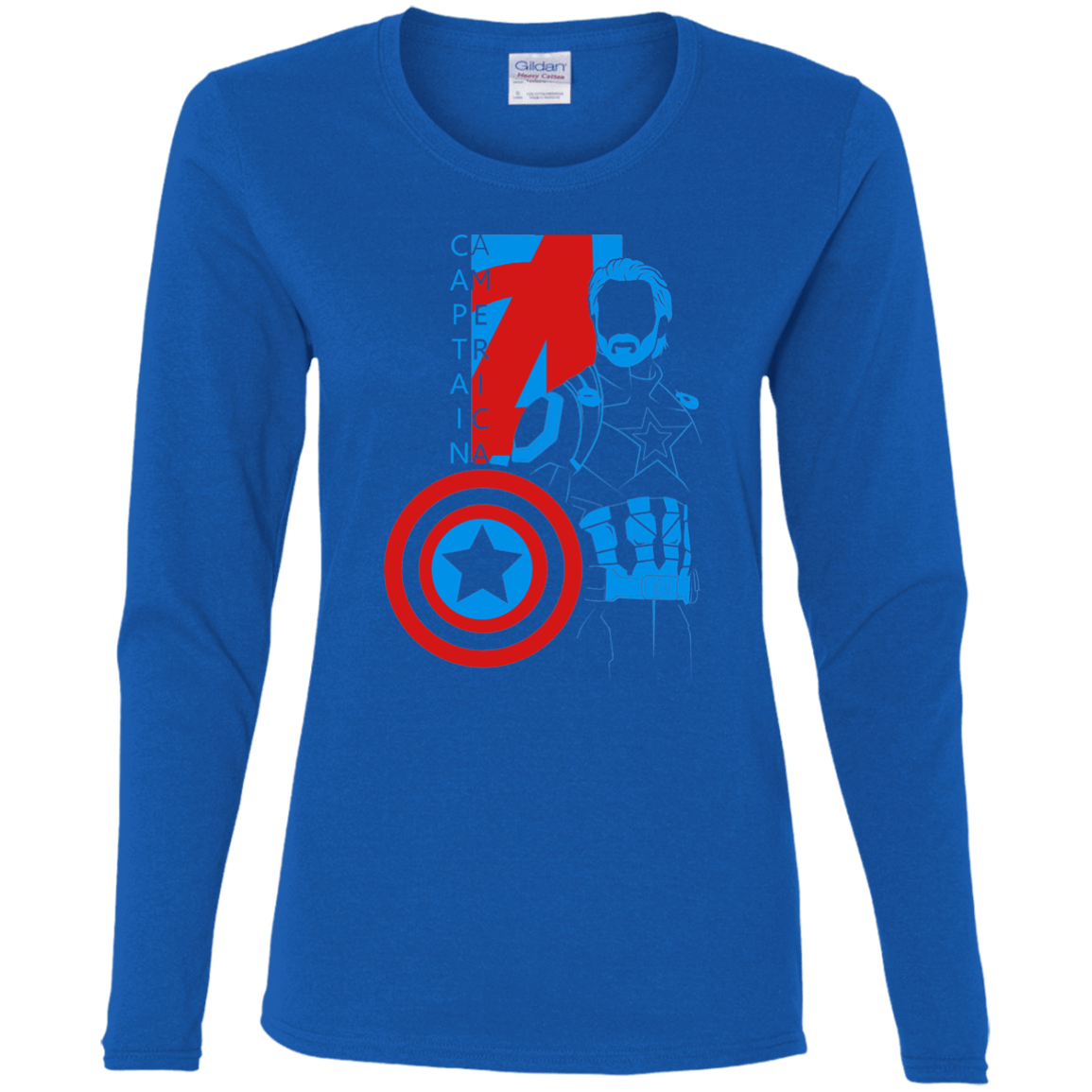 T-Shirts Royal / S Captain Profile Women's Long Sleeve T-Shirt