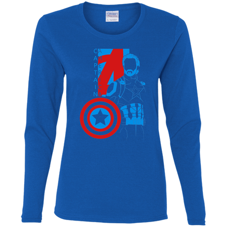 T-Shirts Royal / S Captain Profile Women's Long Sleeve T-Shirt