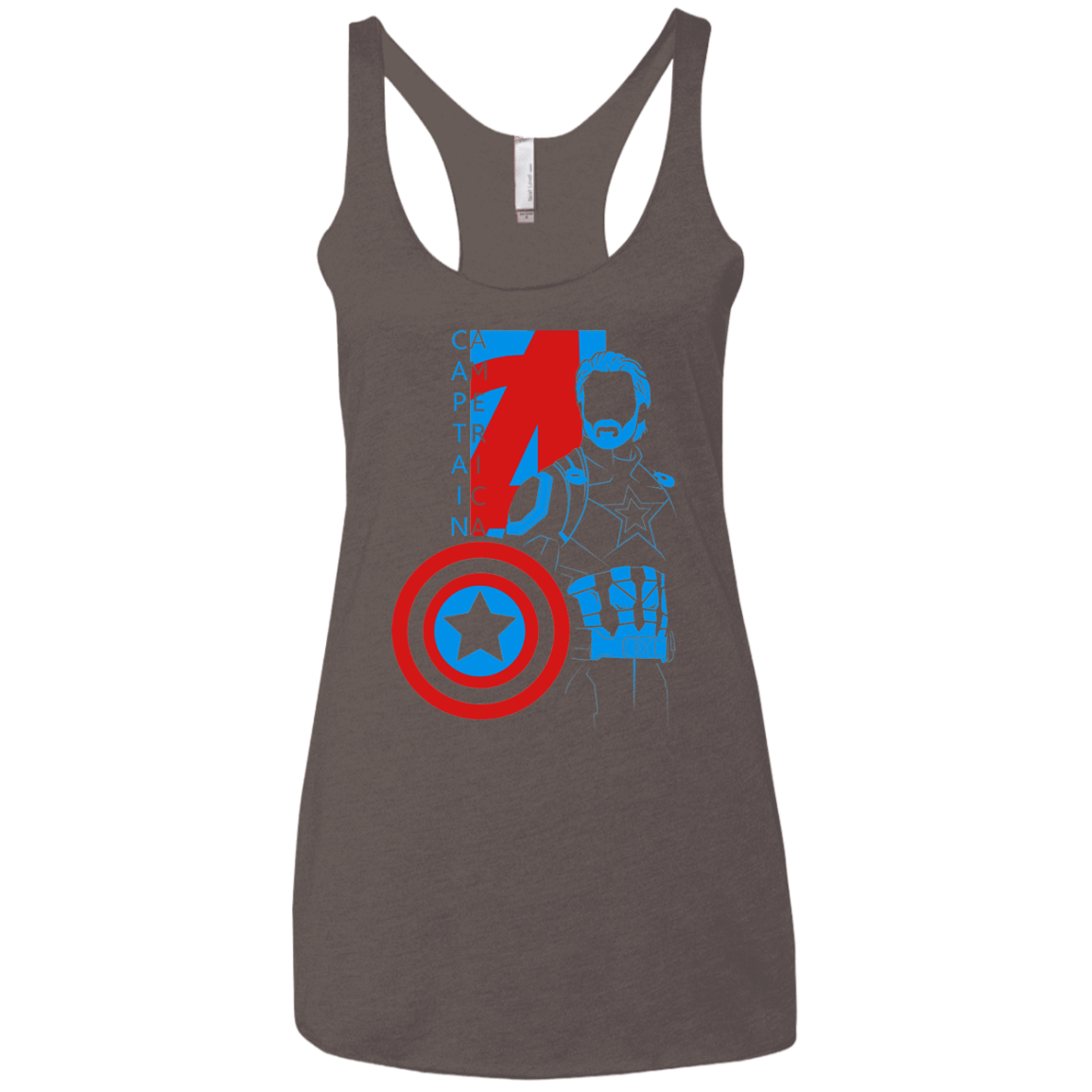 T-Shirts Macchiato / X-Small Captain Profile Women's Triblend Racerback Tank