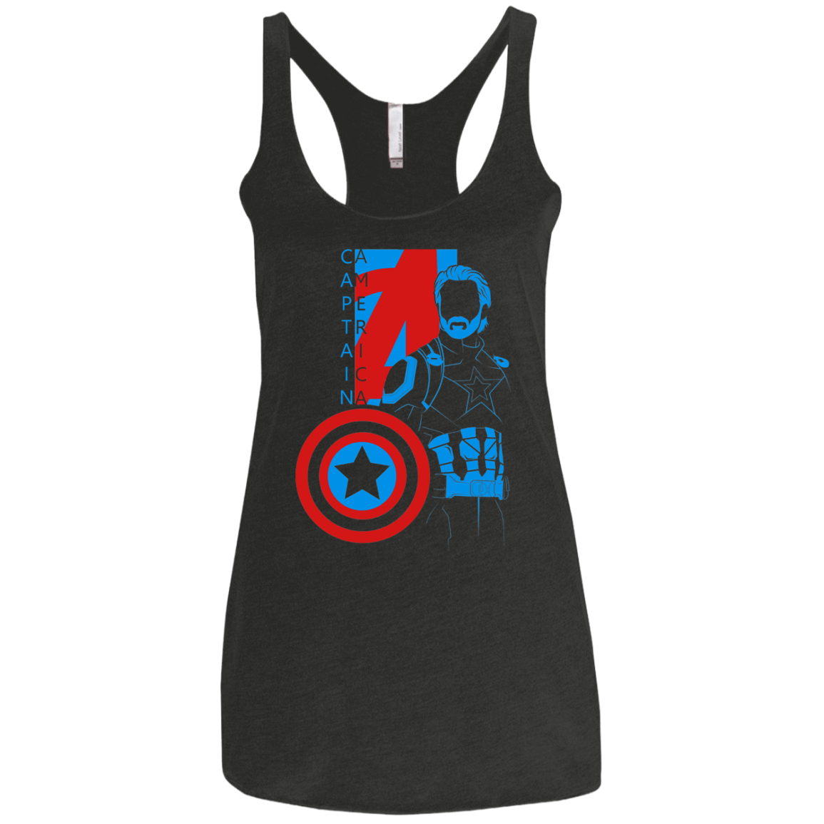 T-Shirts Vintage Black / X-Small Captain Profile Women's Triblend Racerback Tank