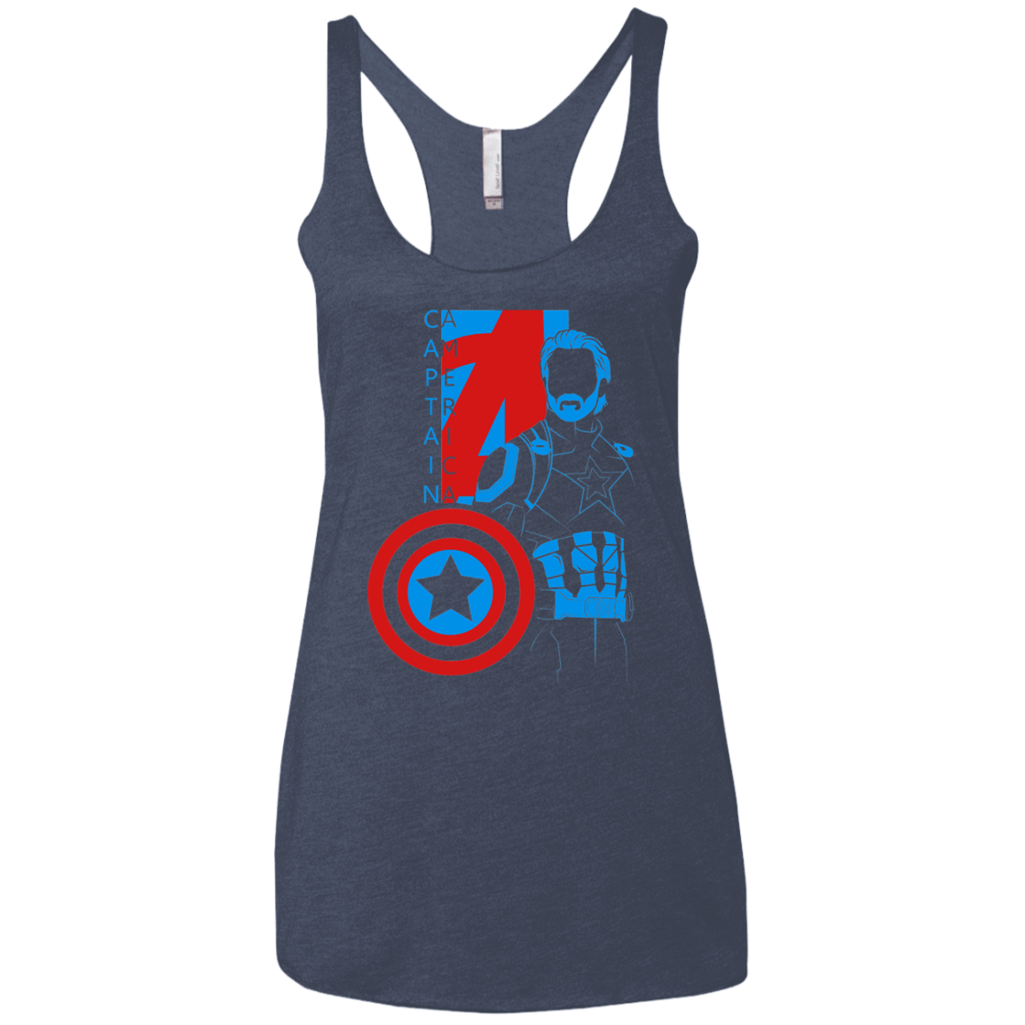 T-Shirts Vintage Navy / X-Small Captain Profile Women's Triblend Racerback Tank