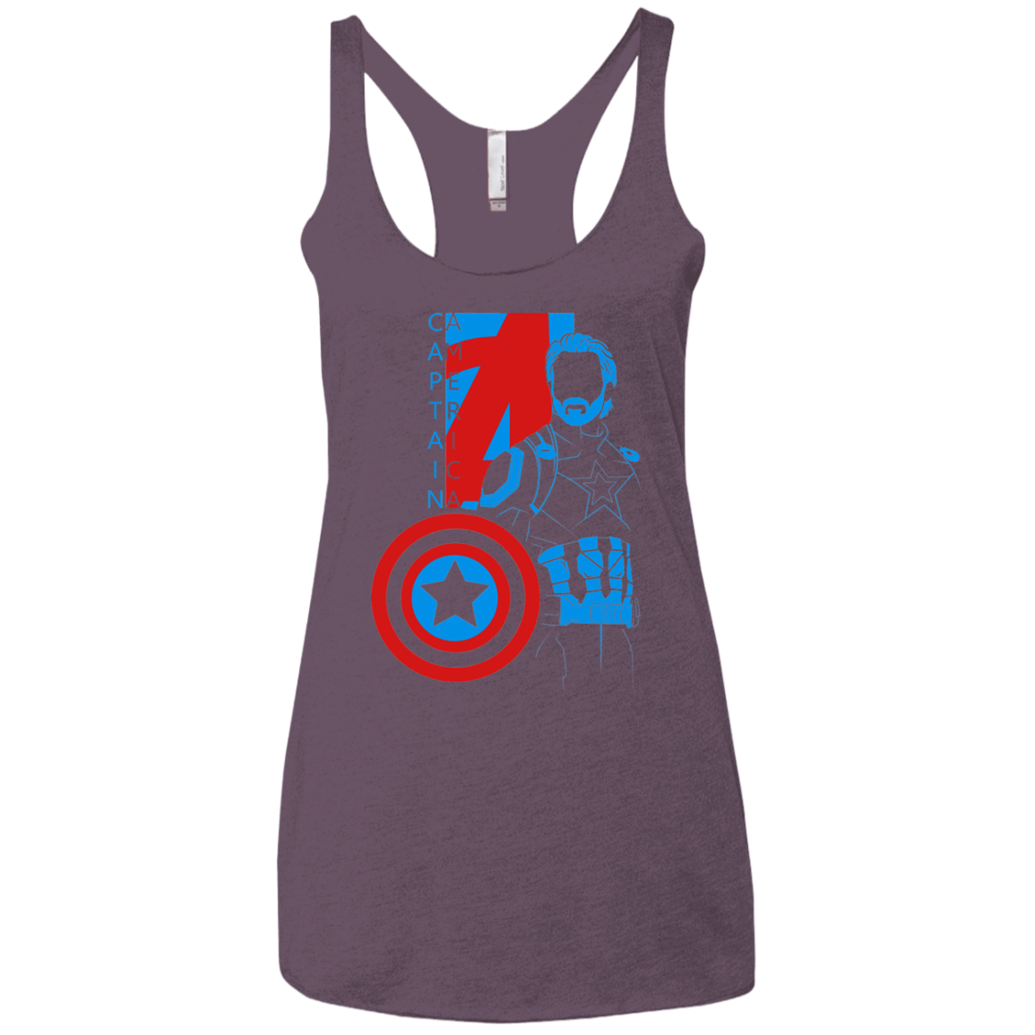 T-Shirts Vintage Purple / X-Small Captain Profile Women's Triblend Racerback Tank