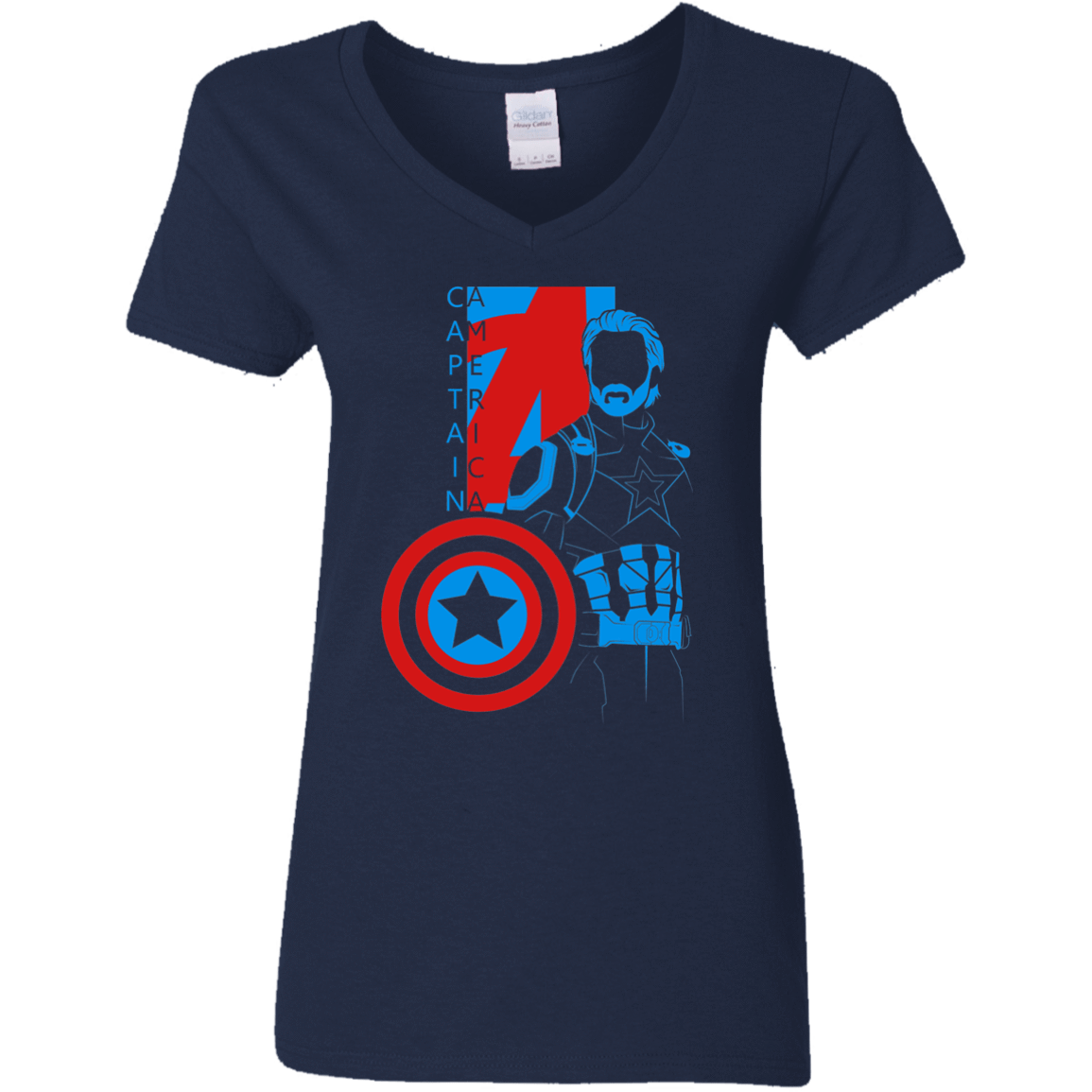 T-Shirts Navy / S Captain Profile Women's V-Neck T-Shirt