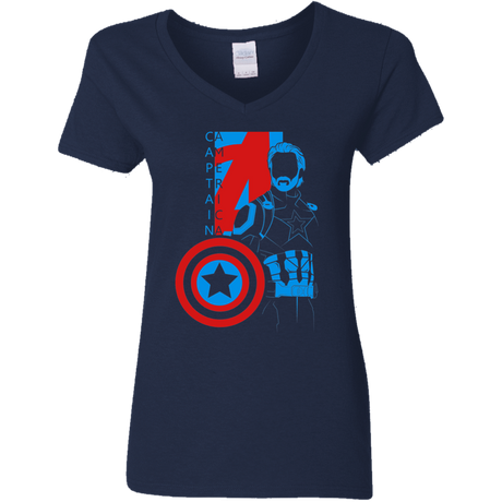 T-Shirts Navy / S Captain Profile Women's V-Neck T-Shirt