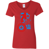 T-Shirts Red / S Captain Profile Women's V-Neck T-Shirt