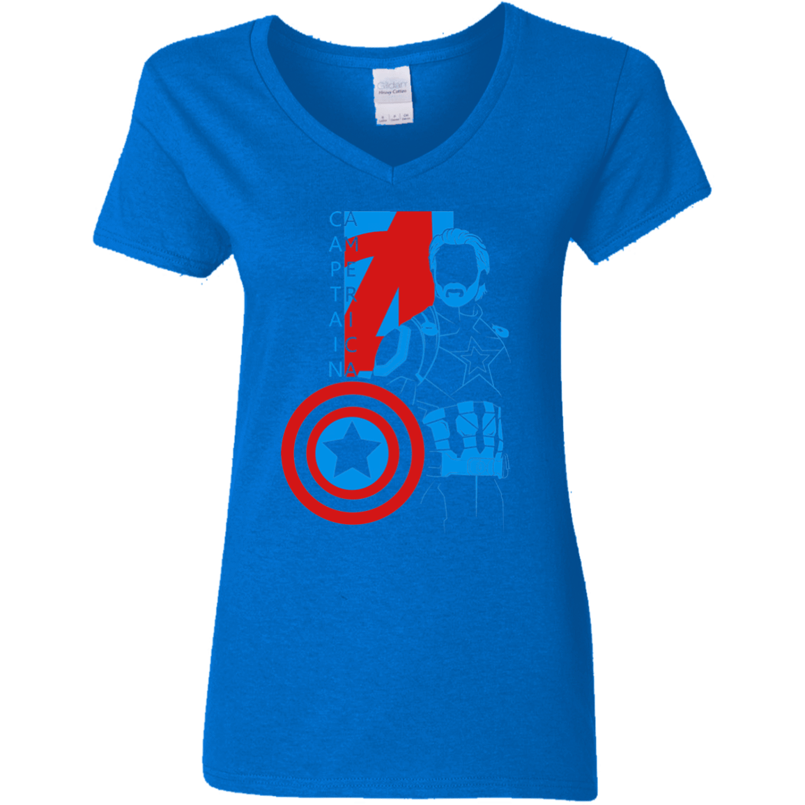 T-Shirts Royal / S Captain Profile Women's V-Neck T-Shirt