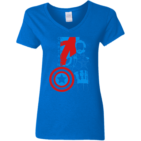 T-Shirts Royal / S Captain Profile Women's V-Neck T-Shirt