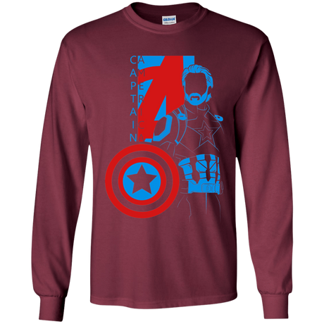 T-Shirts Maroon / YS Captain Profile Youth Long Sleeve T-Shirt