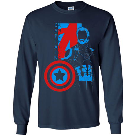 T-Shirts Navy / YS Captain Profile Youth Long Sleeve T-Shirt