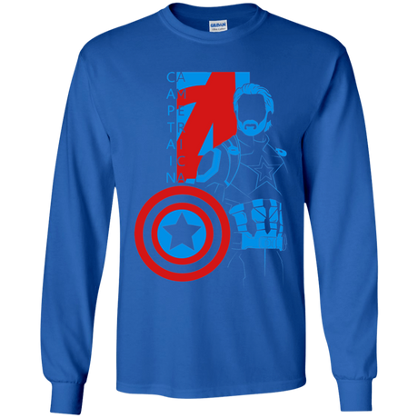 T-Shirts Royal / YS Captain Profile Youth Long Sleeve T-Shirt