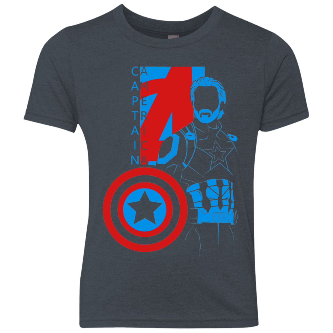 T-Shirts Vintage Navy / YXS Captain Profile Youth Triblend T-Shirt