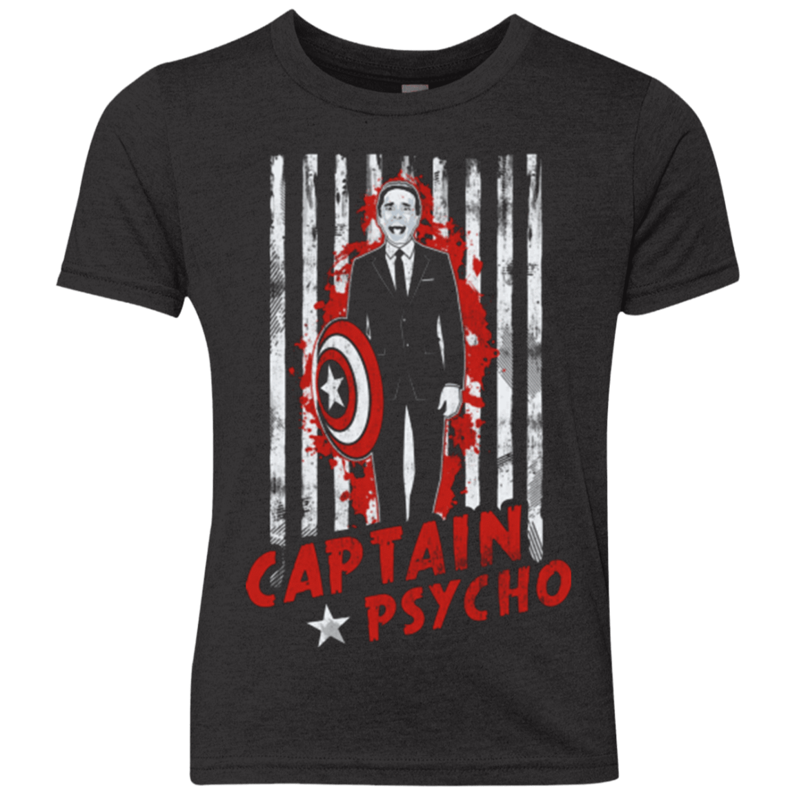 T-Shirts Vintage Black / YXS Captain Psycho Youth Triblend T-Shirt