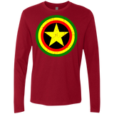 T-Shirts Cardinal / Small Captain Rasta Men's Premium Long Sleeve