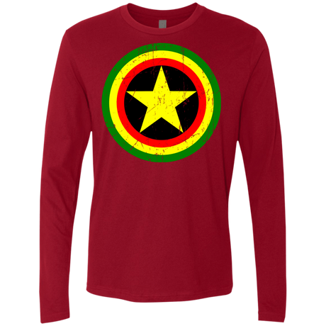 T-Shirts Cardinal / Small Captain Rasta Men's Premium Long Sleeve